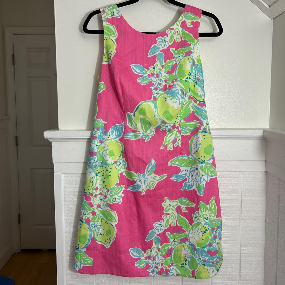 Lilly Pulitzer Delia Shift Mini Dress in Pink Lemonade Print size 6 - Picture 3 of 11